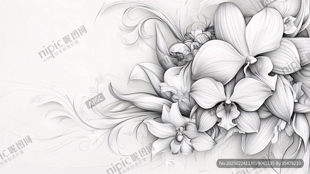 手绘创意百花壁纸