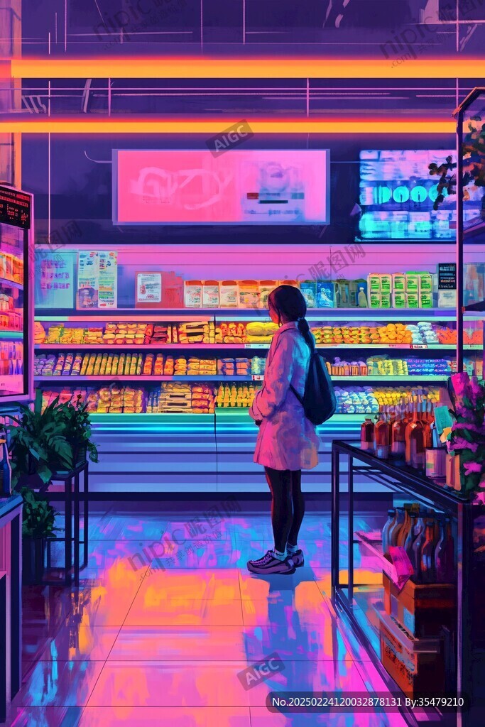 便利店零食插画