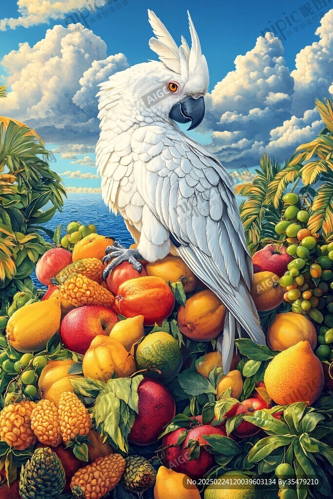 立体画金刚鹦鹉