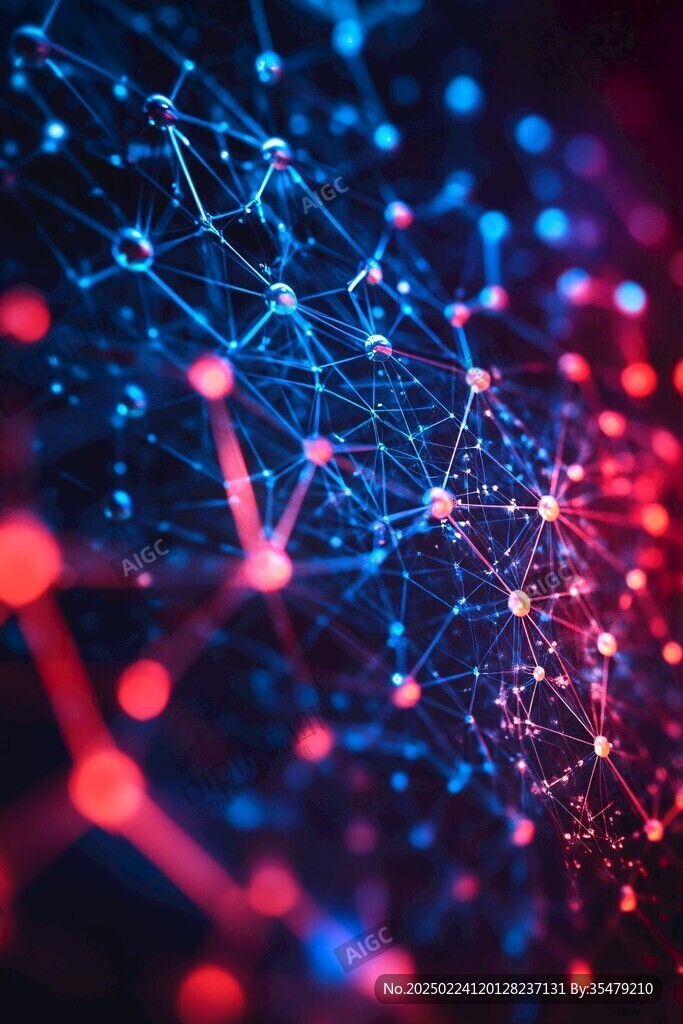 蓝红色科技互联网背景