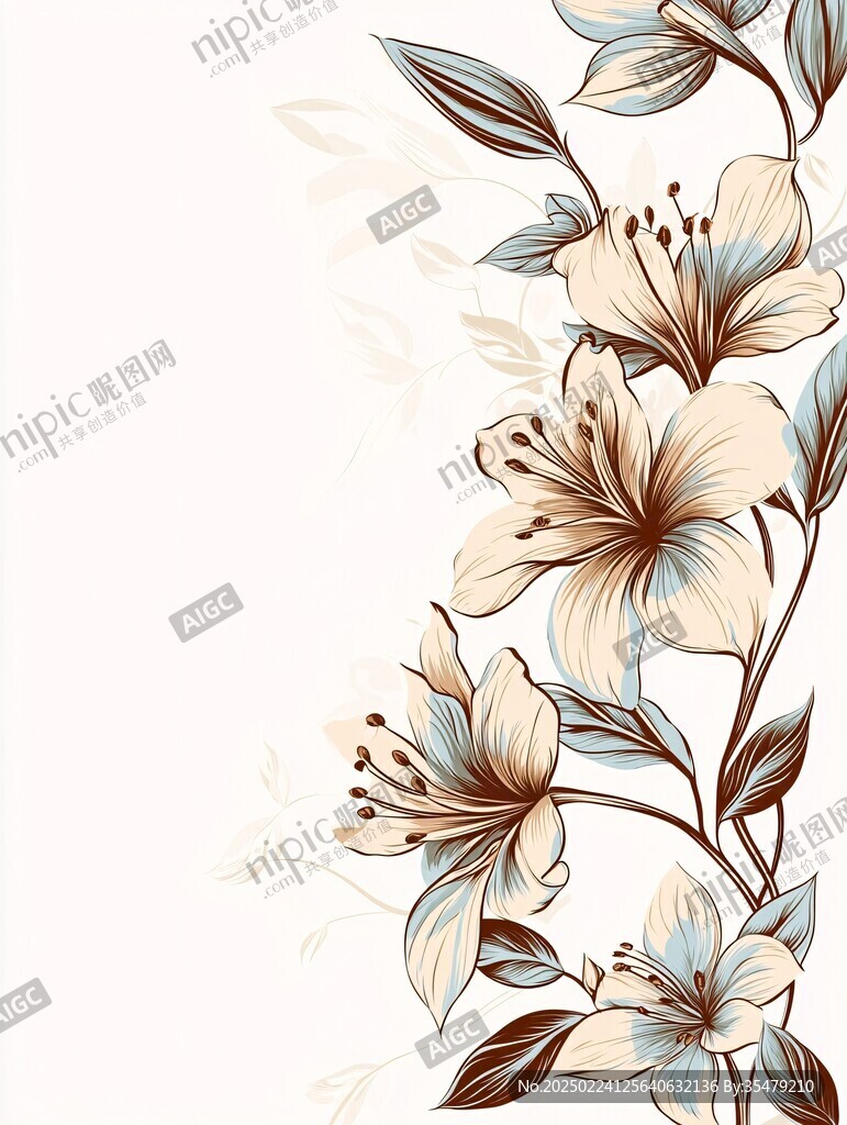 手绘创意百花壁纸