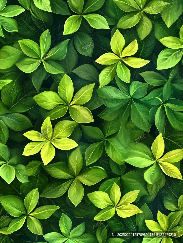 高清绿叶背景图片