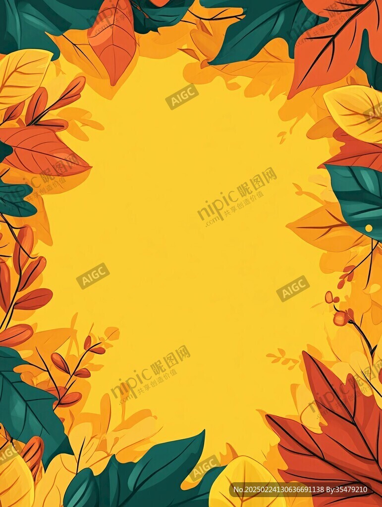 秋天树叶背景素材