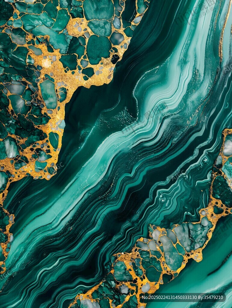 高清绿蓝大理石纹石材