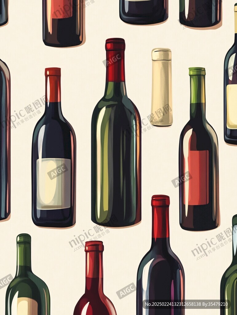 酒瓶插画