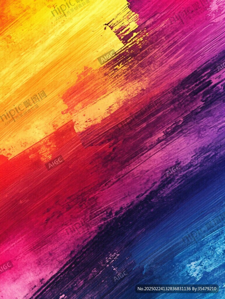 彩色笔触炫彩背景