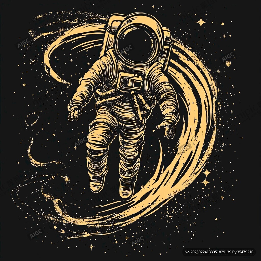 宇航员印花图案