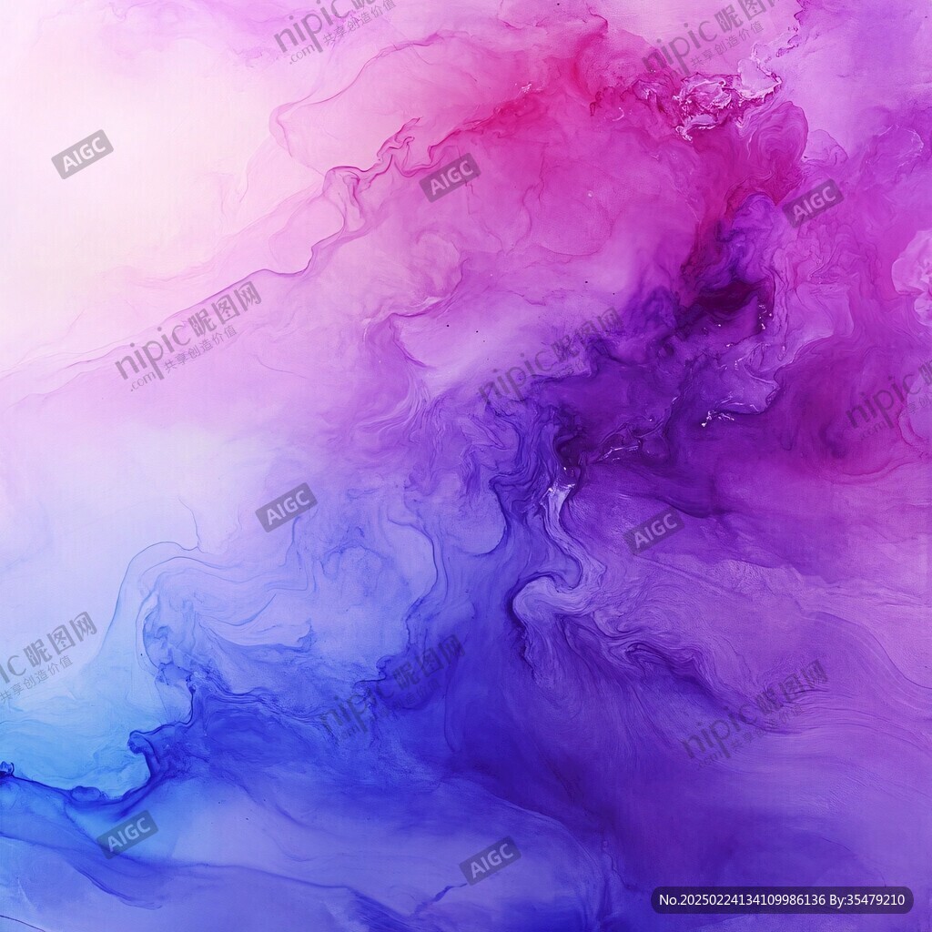 彩色烟雾晕染梦幻墨迹