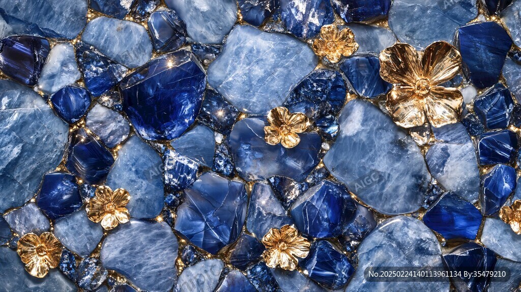 蓝色玛瑙石艺术背景