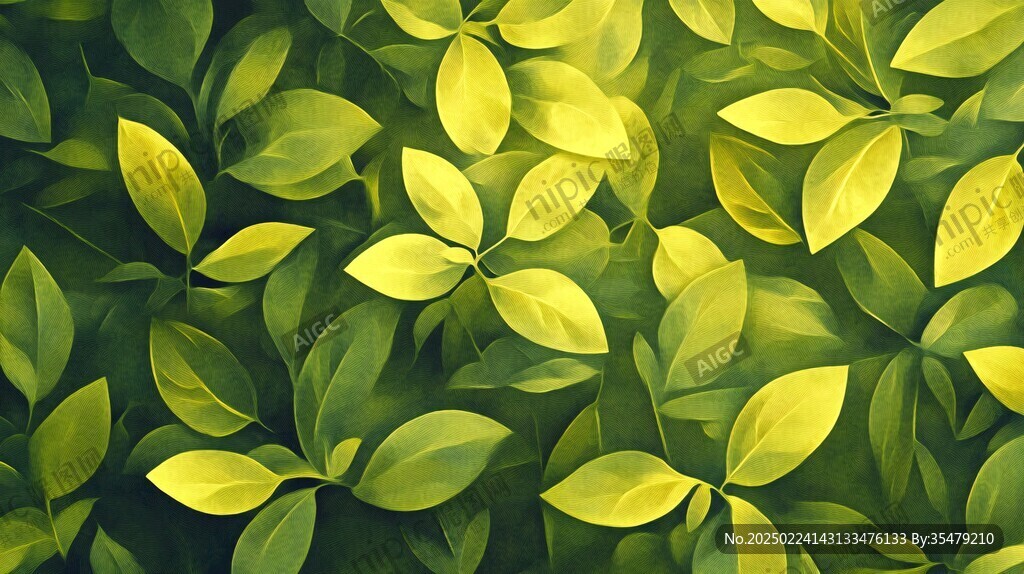 高清绿叶背景图片