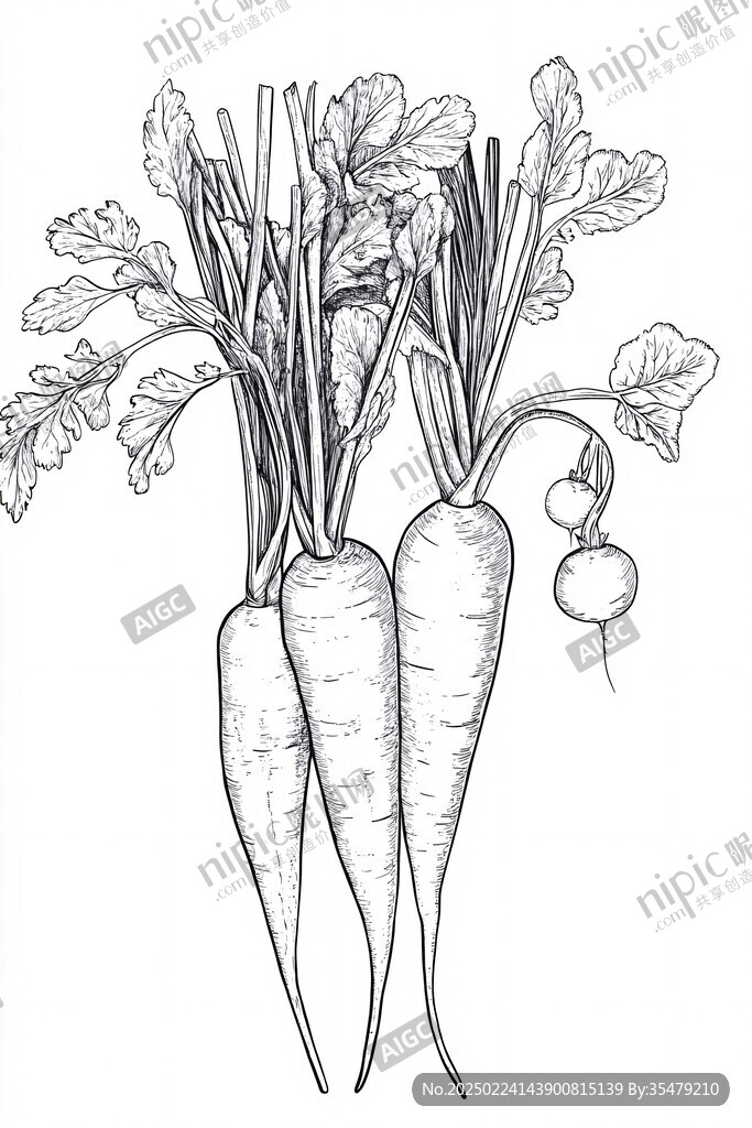 线稿胡萝卜