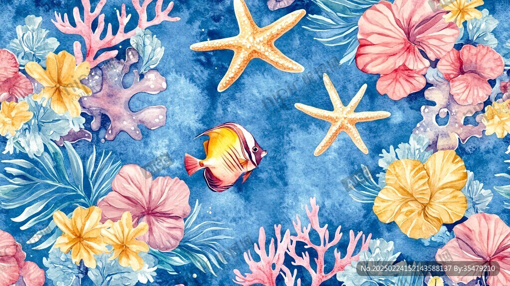 海底世界面料花型