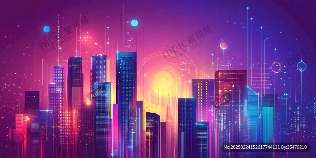 紫色科技城市