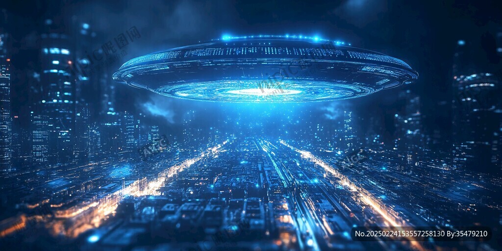 飞碟科幻电影背景
