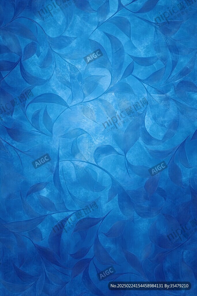 深蓝色浪漫深邃花纹