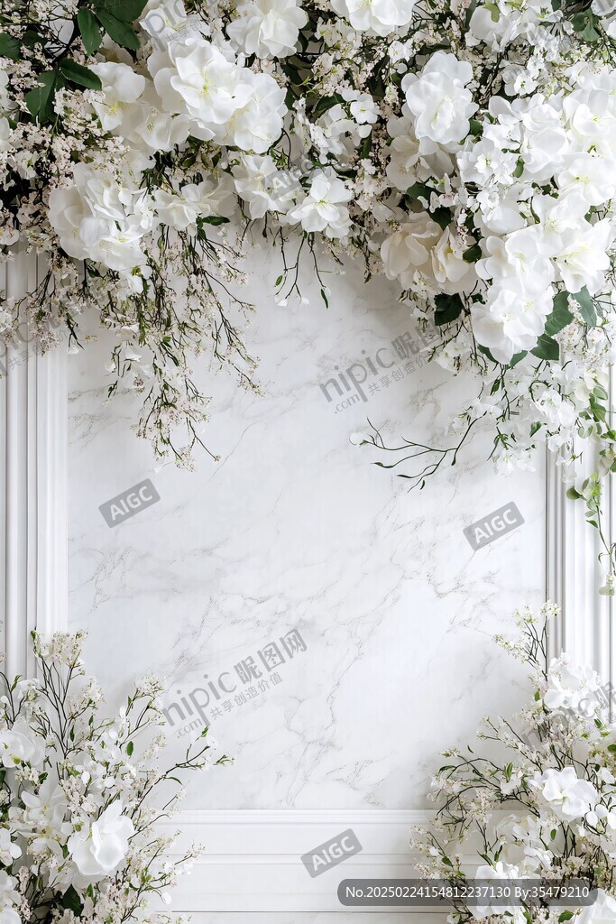 婚礼大理石背墙