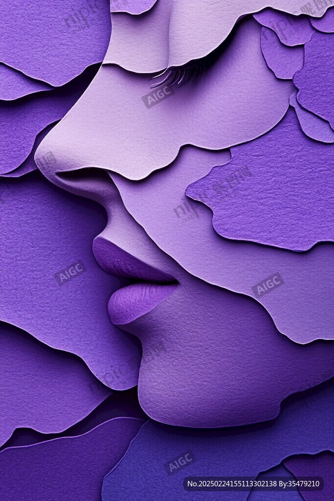 紫色立体质感花纹