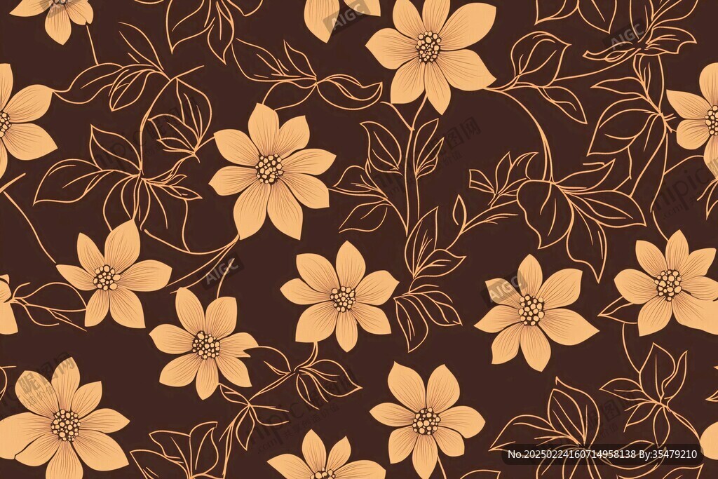 卡通印花花卉壁纸