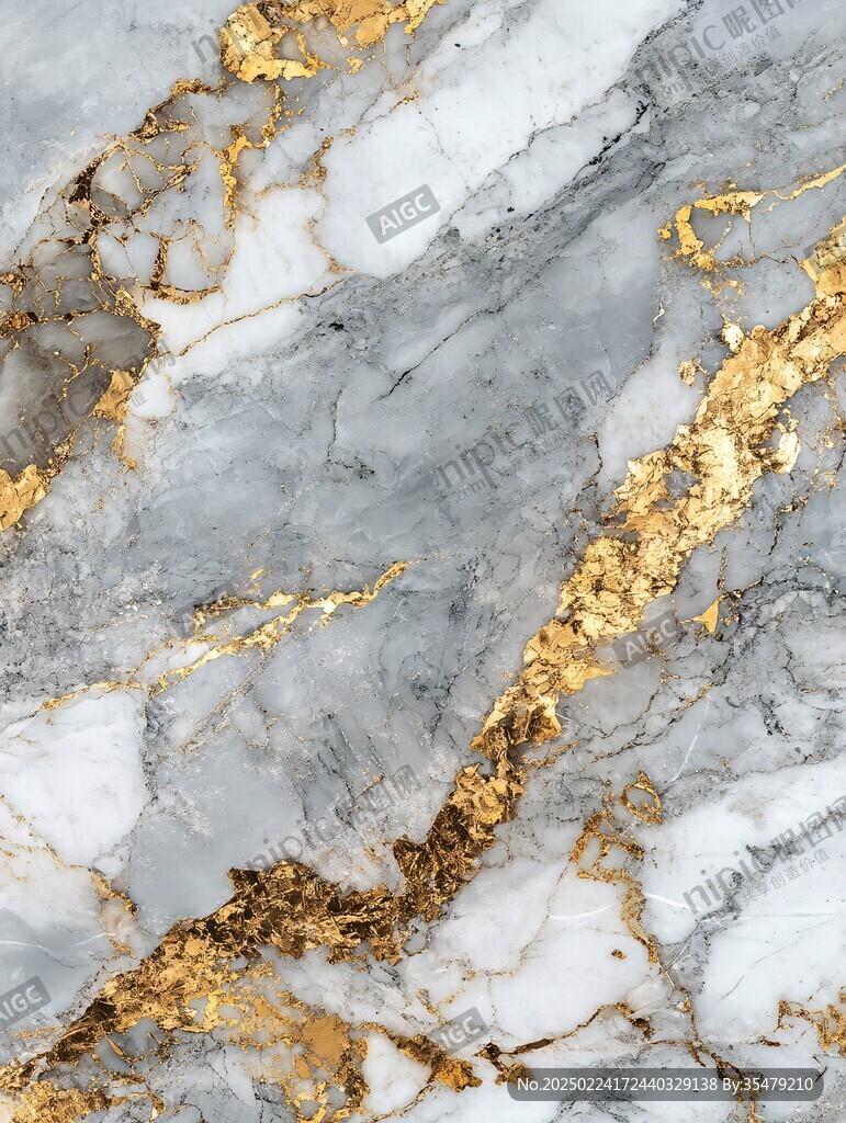 蓝底金线大理石