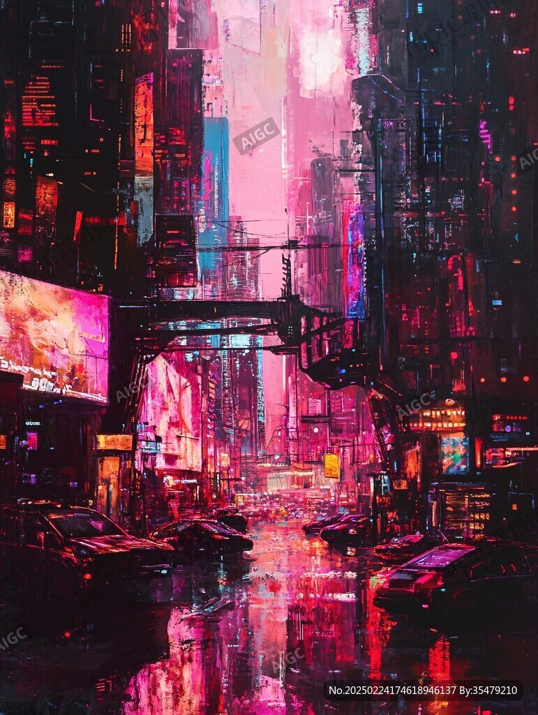 赛博朋克装饰画