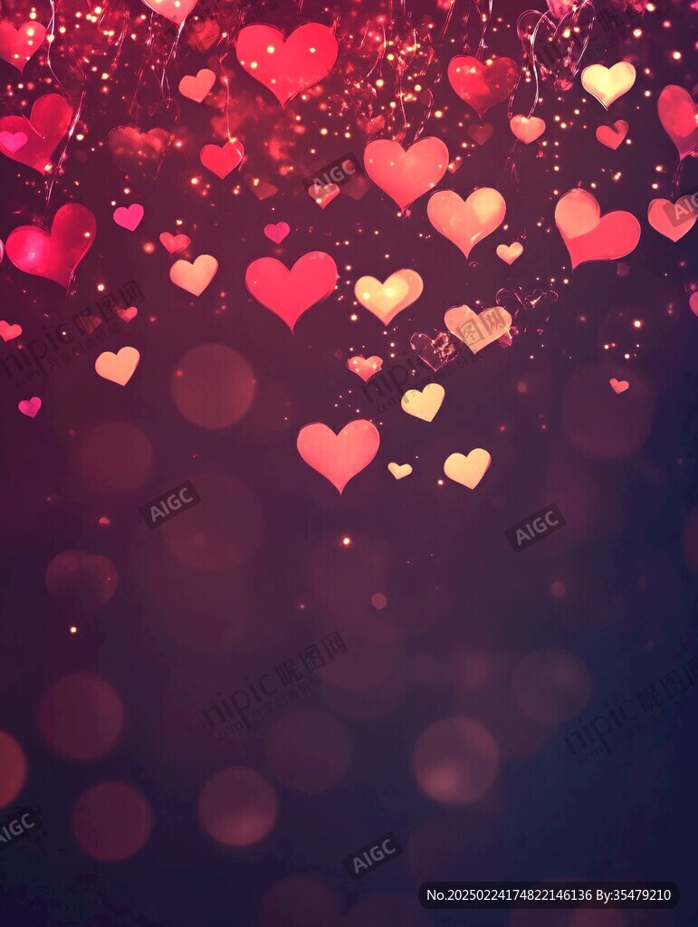 心动浪漫氛围背景