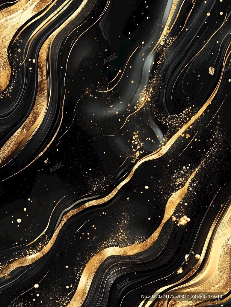 流光渐变金色炫酷飘带