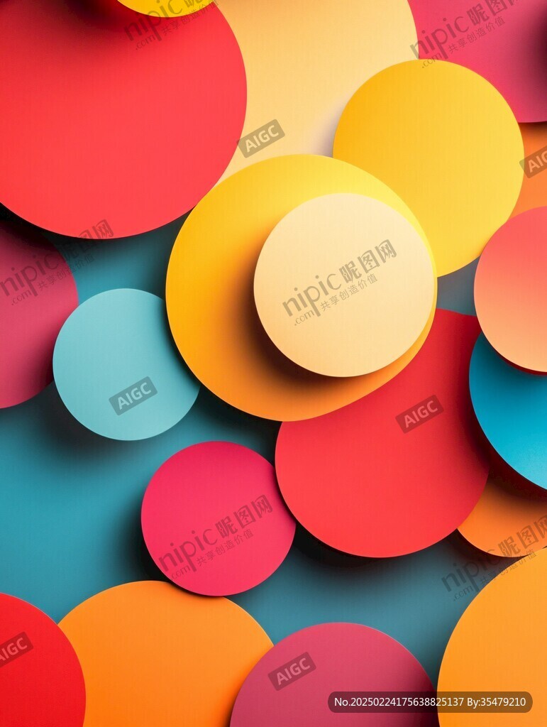 炫彩撞色立体质感背景