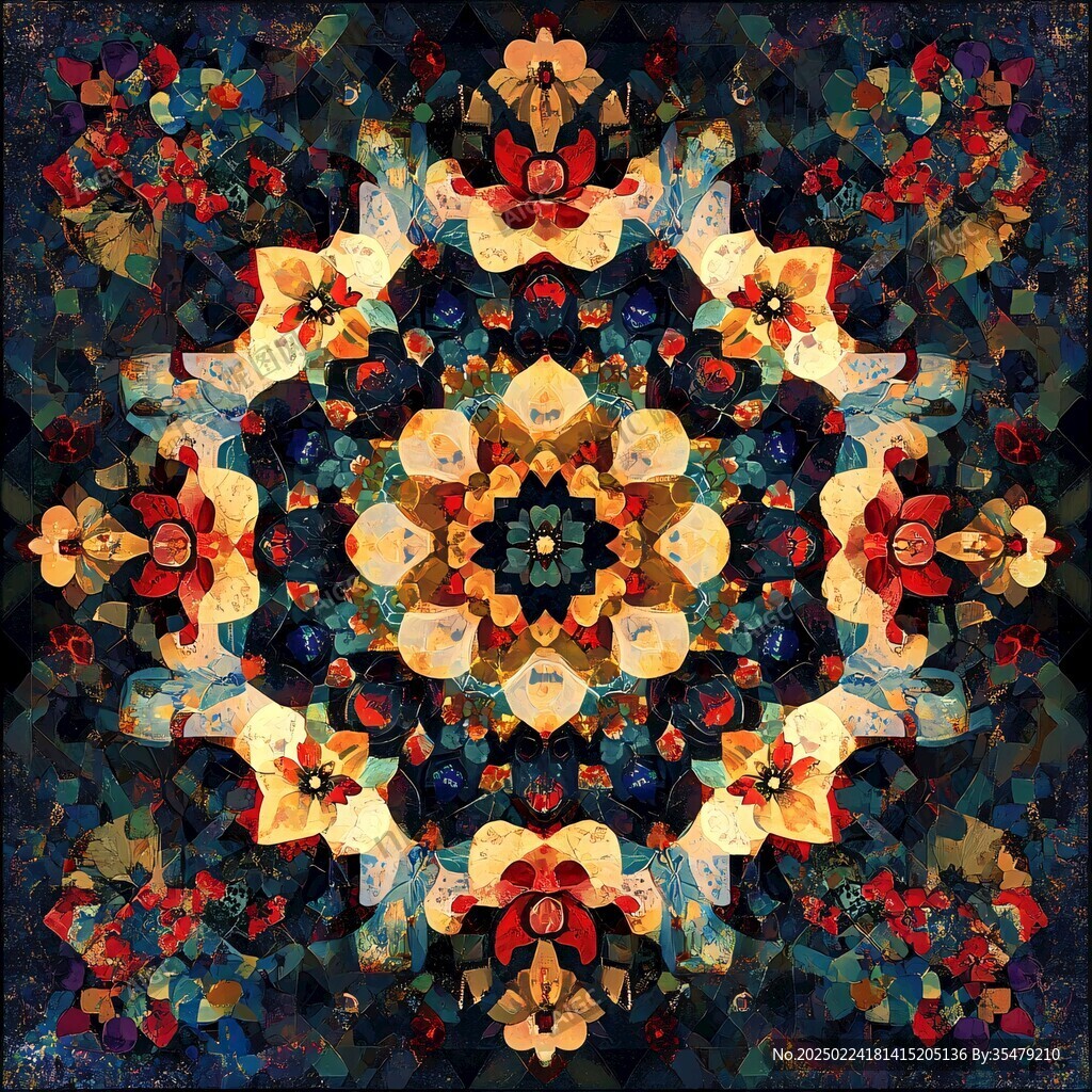 万花筒花纹抽象底纹