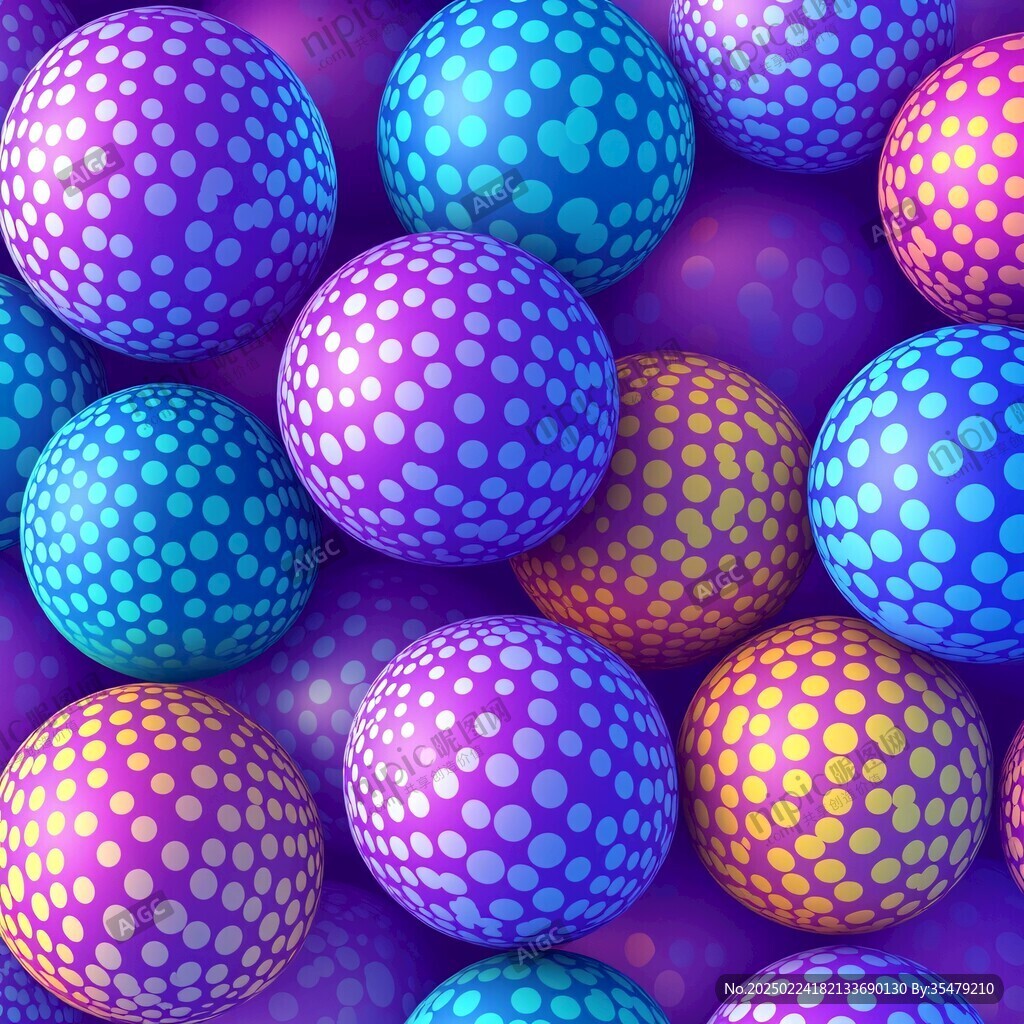 3d质感彩色球