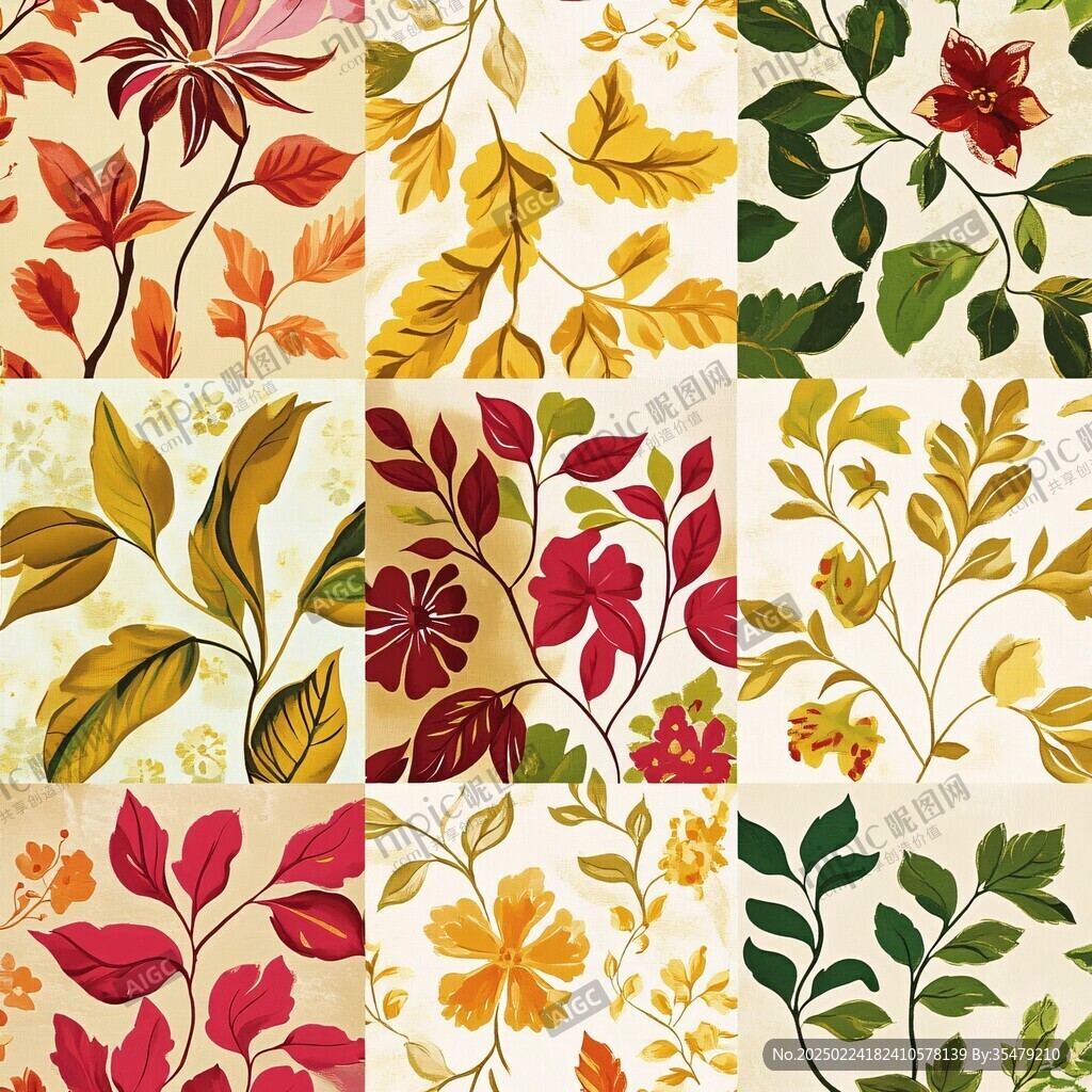 无缝拼接植物壁纸