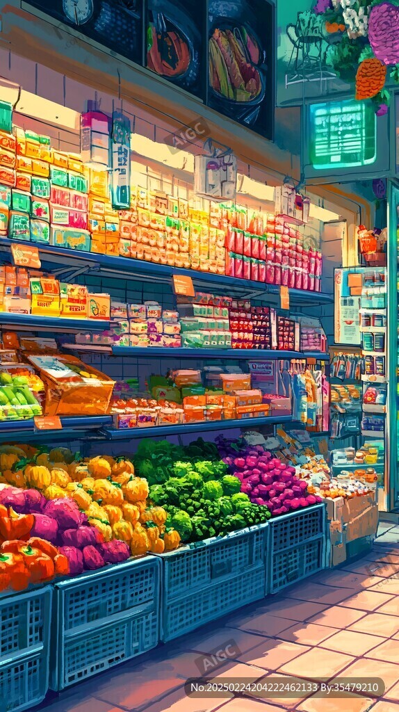 便利店零食插画