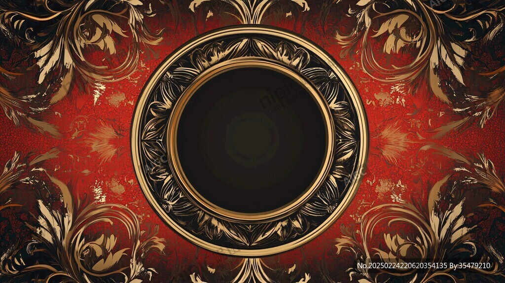 红金色欧式背景