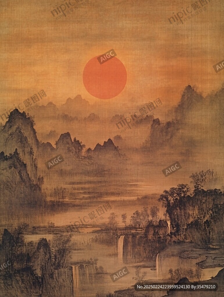 金光万丈美术绘画