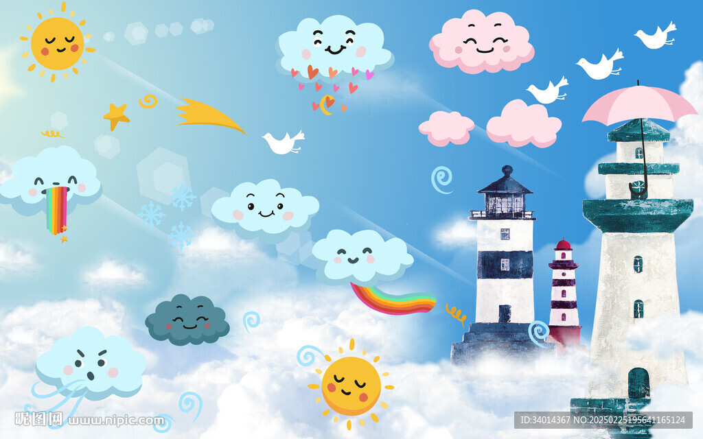 卡通儿童背景墙