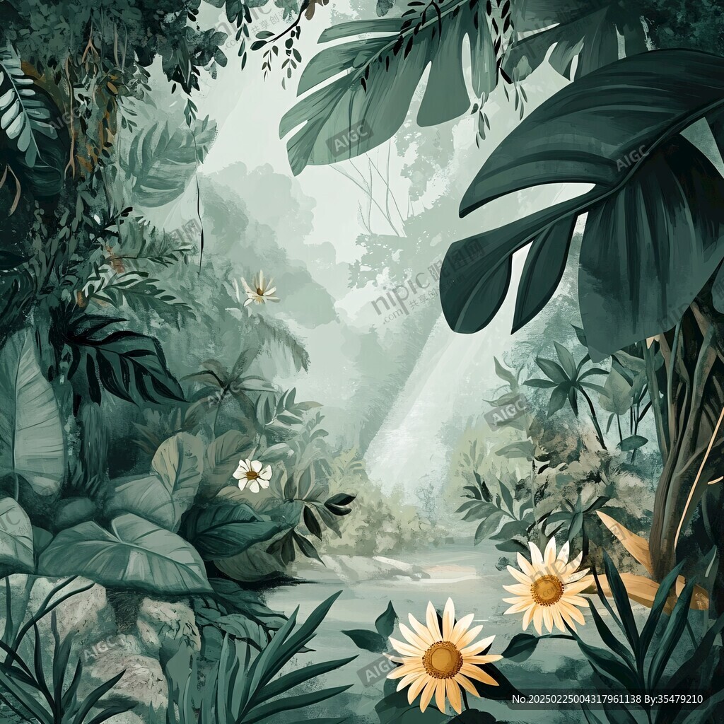 热带雨林插画