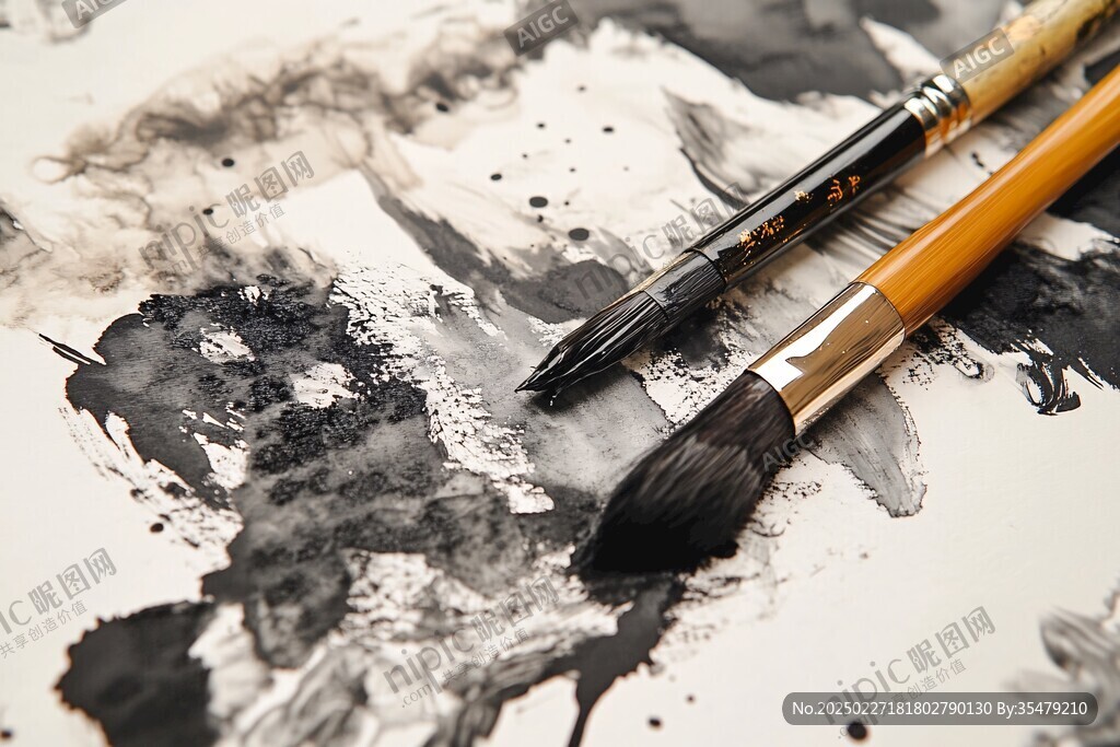 水墨画中的笔触与创意