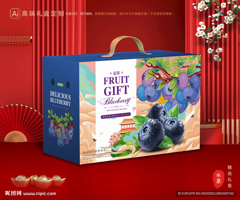 蓝莓包装 水果礼盒