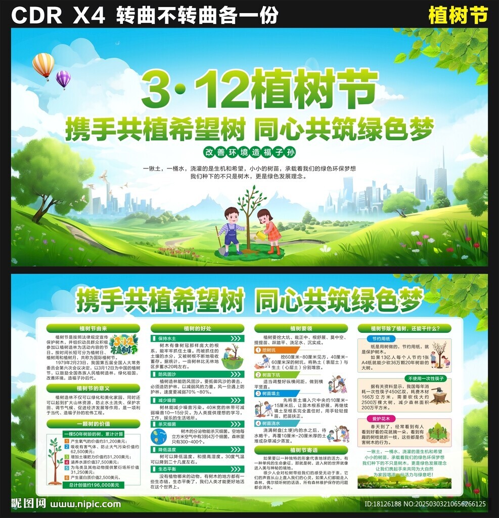 植树节展板宣传栏