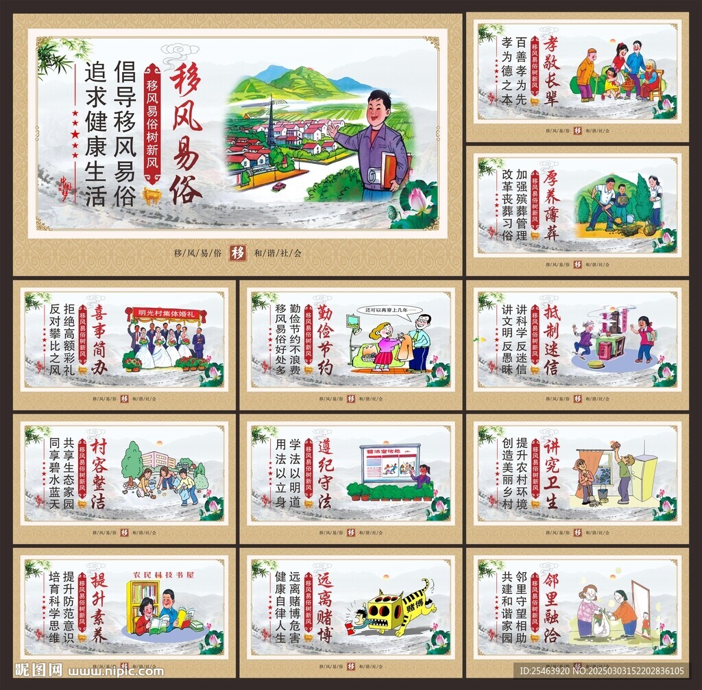 移风易俗展板