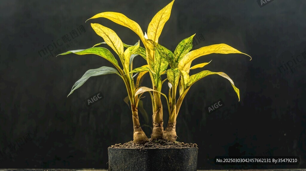 金边和绿叶的植物