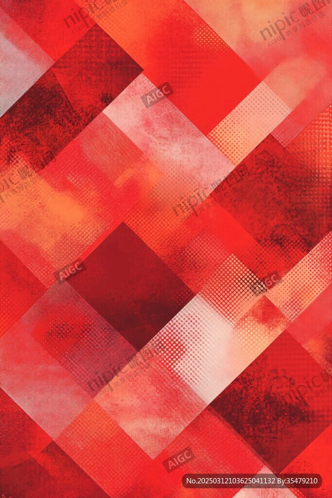 动态红色几何图案