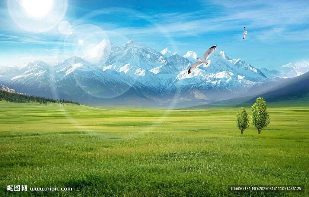 蓝天白云大草原