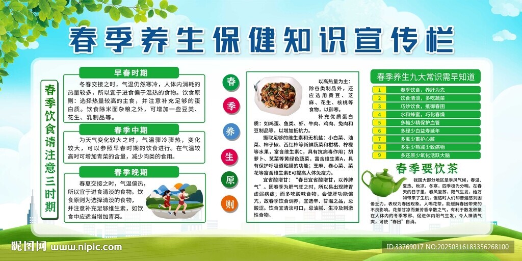 春季健康教育科普宣传栏