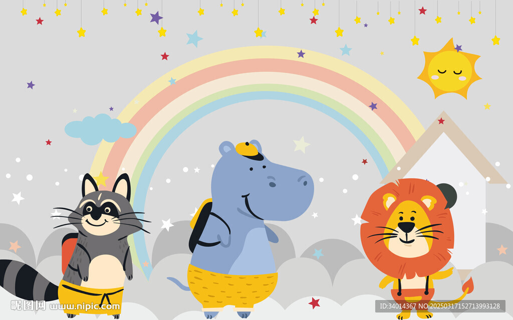 卡通儿童房背景