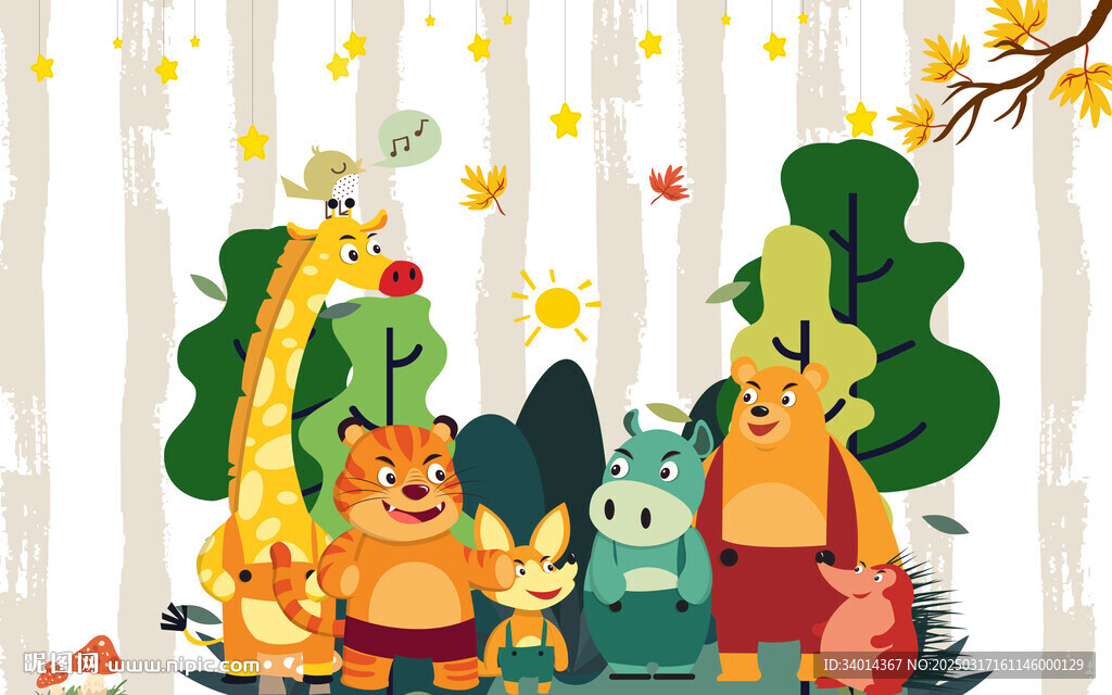 卡通儿童房背景