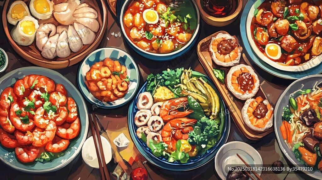 美味佳肴的盛宴