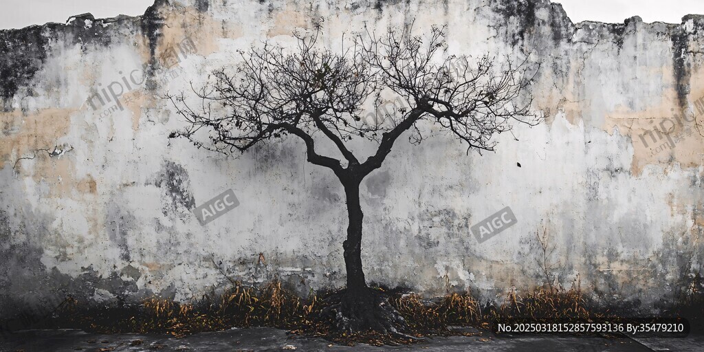 枯树与老墙