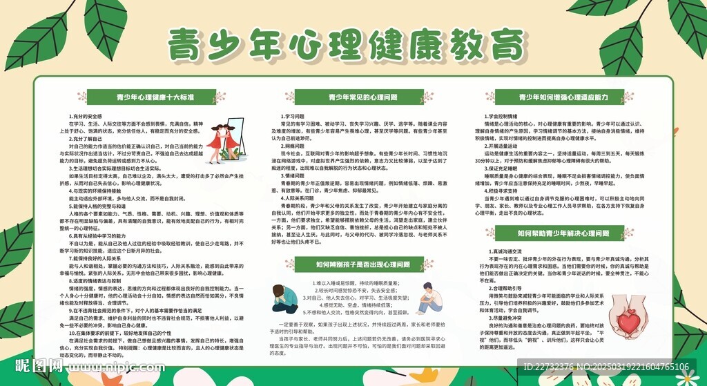 心理健康教育宣传栏展板