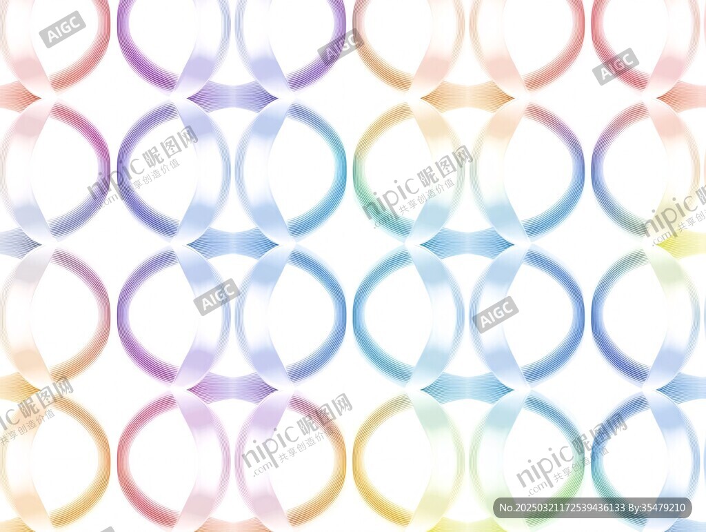 多彩交织的圆形图案