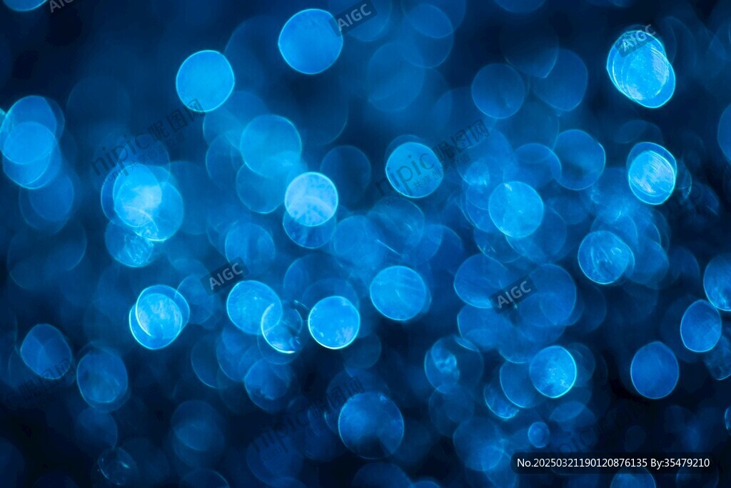 蓝色光斑的抽象美